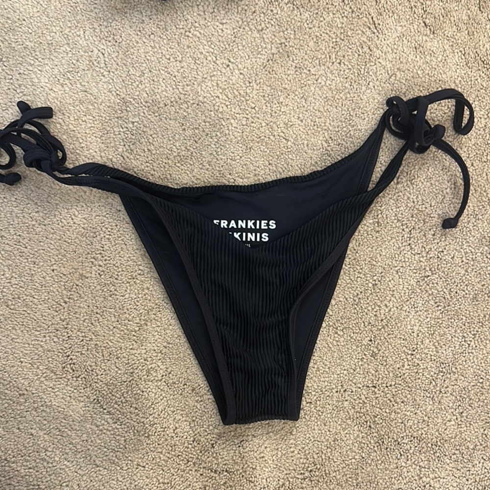 Frankie's Bikinis Black String Bikini